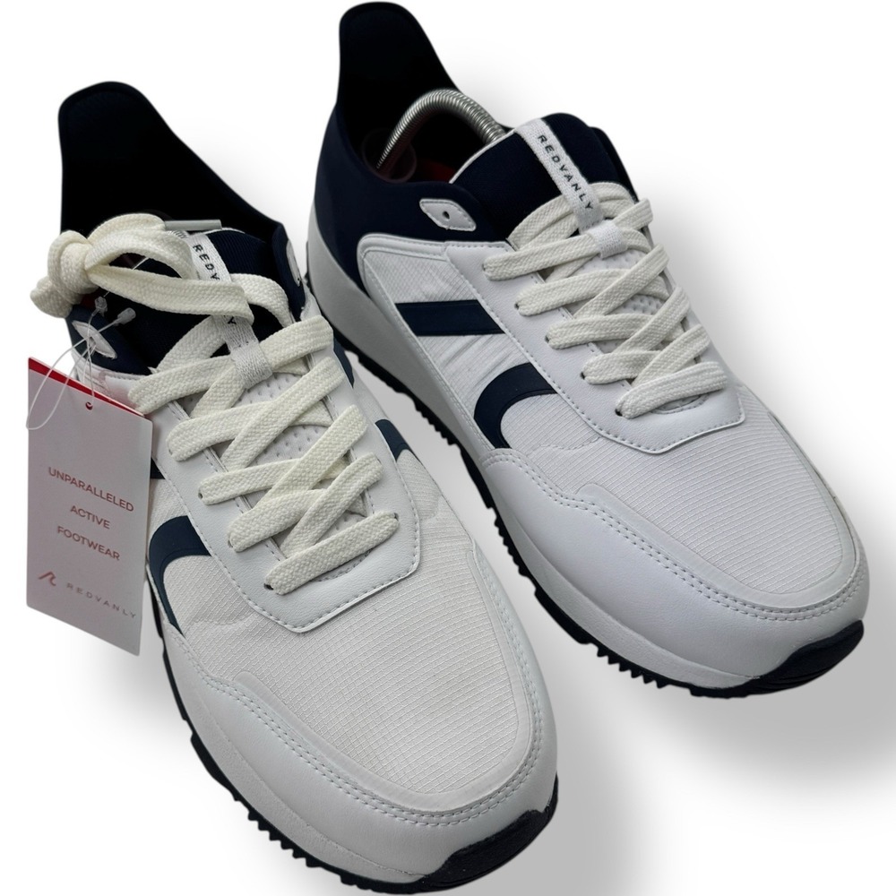 Redvanly White Navy Challenger S2504 Spikeless Golf Sneakers Men's Size‎ 11 NWT